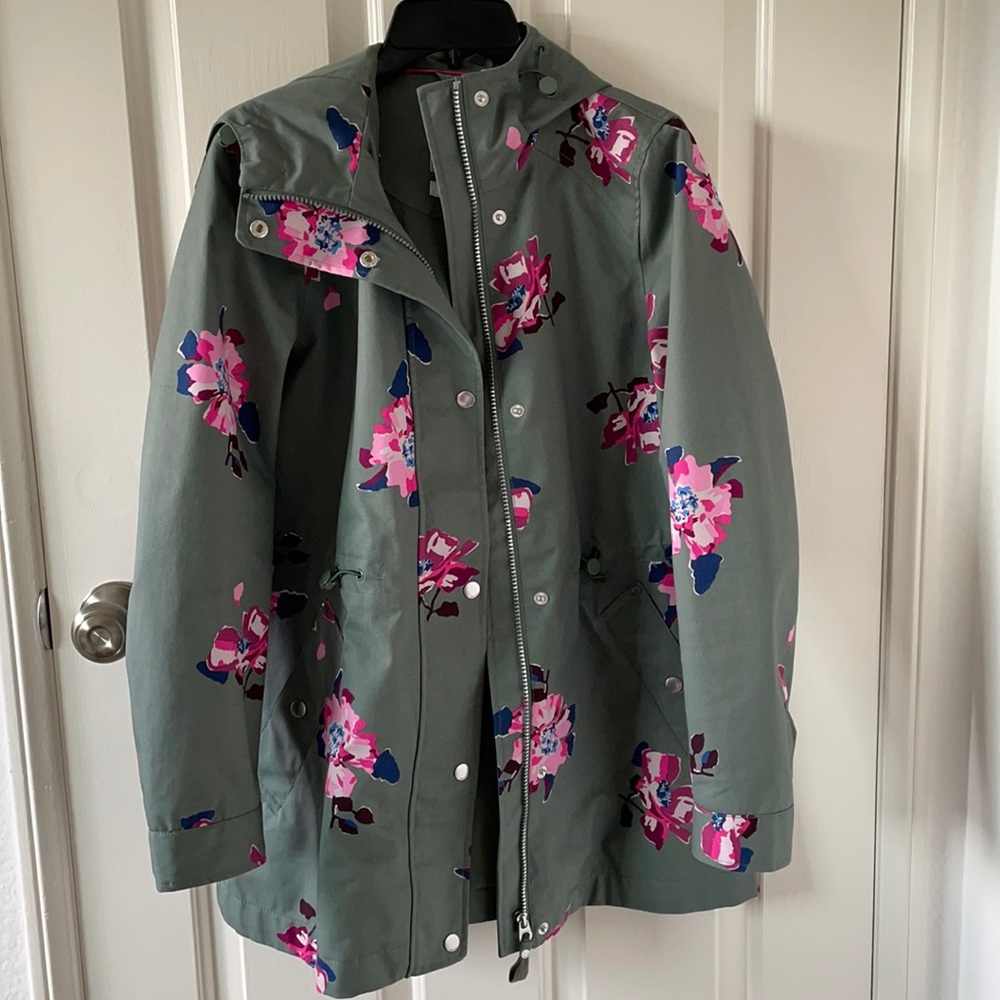 Joules Raincoat floral print size 2